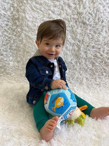 HABA Soft Baby Ball 5.5" Toys for 6-12 Months, Sensory & Tummy Time Play and Baby Ball for Play Pen, to Encourage Crawling, Rolling, and Gross Motor Skills in Saudi Arabia