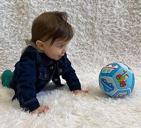 HABA Soft Baby Ball 5.5" Toys for 6-12 Months, Sensory & Tummy Time Play and Baby Ball for Play Pen, to Encourage Crawling, Rolling, and Gross Motor Skills in Saudi Arabia