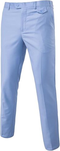 Men's Stylish Slim Stretch Pant Solid Color Skinny Fit Comfort Suit Pant Lightweight Comfort Business Trousers in Saudi Arabia