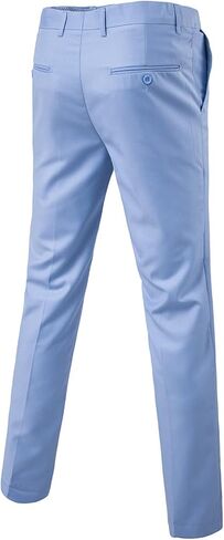 Men's Stylish Slim Stretch Pant Solid Color Skinny Fit Comfort Suit Pant Lightweight Comfort Business Trousers in Saudi Arabia