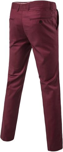 Men's Stylish Slim Stretch Pant Solid Color Skinny Fit Comfort Suit Pant Lightweight Comfort Business Trousers in Saudi Arabia