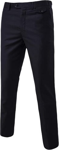 Men's Stylish Slim Stretch Pant Solid Color Skinny Fit Comfort Suit Pant Lightweight Comfort Business Trousers in Saudi Arabia