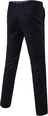 Men's Stylish Slim Stretch Pant Solid Color Skinny Fit Comfort Suit Pant Lightweight Comfort Business Trousers in Saudi Arabia
