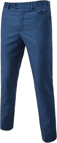 Men's Stylish Slim Stretch Pant Solid Color Skinny Fit Comfort Suit Pant Lightweight Comfort Business Trousers in Saudi Arabia