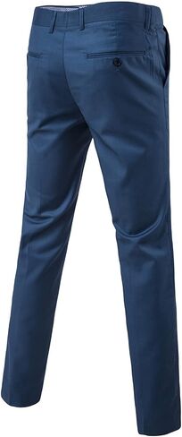 Men's Stylish Slim Stretch Pant Solid Color Skinny Fit Comfort Suit Pant Lightweight Comfort Business Trousers in Saudi Arabia