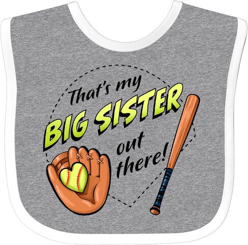 inktastic That's My Big SIster Out There- Softball Baby Bib in Kuwait