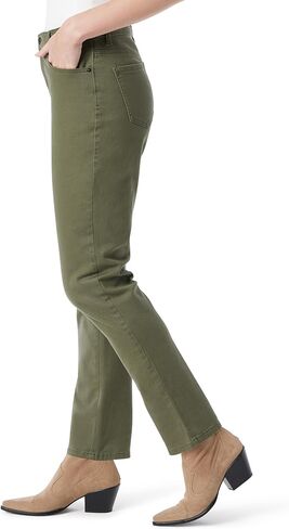 Gloria Vanderbilt Women's Amanda Classic High Rise Tapered Jean, Terracotta in Kuwait