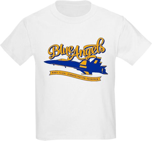 CafePress U.S. Navy Blue Angels Plane Kids Dark T Shirt Kids Cotton T-Shirt in Saudi Arabia