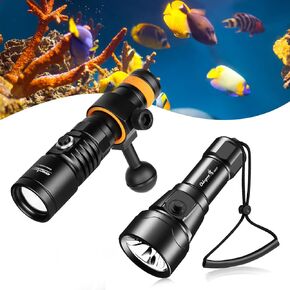 ORCATORCH D710V 2000 Lumens Underwater Video Light Odepro ND51 2500 Lumens Dive Light Bundle, Great for Tech Divers & Underwater Photographers (2-Pack Combo)