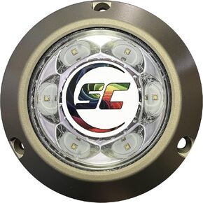 SC3 3" Aluminum LED Underwater Boat Light - Color Changing - 24 Watts - Tempered Glass Lens