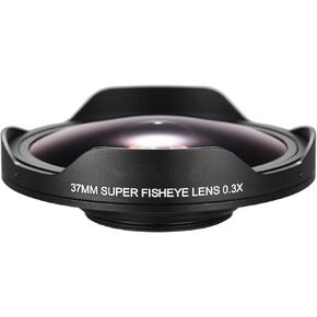 37mm 0.3x HD Ultra Wide Angle Fisheee Lens مع استبدال غطاء محرك السيارة لـ Camcorders