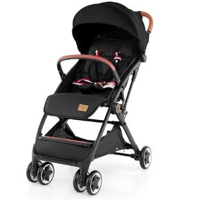 HOMGX Lightweight Baby Stroller, Compact Travel Stroller w/Ergonomic Seat, Spacious Basket, Adjustable Backrest, Oversized Canopy, Infant & Toddler Umbrella Stroller for Airplane, Travel (Pink)