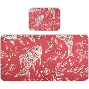 Red and White Cartoon Cute Cooling Baby Mattress pad Protector 28" x 52" Breathable Mattress pad Cover for Kids, Adult