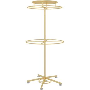 Coat Rack Stand Clothes Rack Stand, Double-layer Commercial Shelves, Clothing Store Retail Display Racks, Dress Suit Scarf Children's Wear Storage Hanger, Large Space ( Color : Gold , Size : 31.49x70.