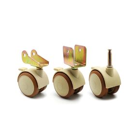 4pcs 2 '' Furniture Crib Debivel Caster Clamp Clamp with Brake Wheels Nylon Furniture Support for Chairs Baby Bed Trolley (Color: 20mm-01)