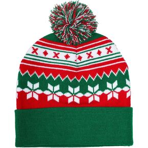 hoyuwak Red Beanie with Pom Pom Christmas Hat Winter Hat Knit Cap for Men Women Holiday Party Xmas Accessories Decoration in Kuwait