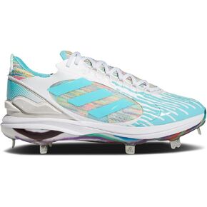 Adidas Womens PureHustle 2 Elite Draited Out Ballball Cleats ، White/Pulse Aqua/Shock Pink