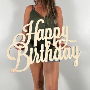 Happy Birthday Wood Sign for Backdrop,Happy Birthday Letters Sign for Balloon Arch Birthday Party Balloon Arch Backdrop Decorations Backdrop Wall Photo Prop