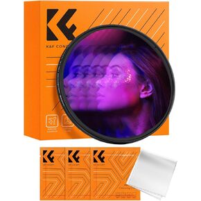 K&F Concept 67mm Linear Glass Prism, Foreground Blur, Repeated Color Images, Glass Prism Special Effects Filter for Camera Lens