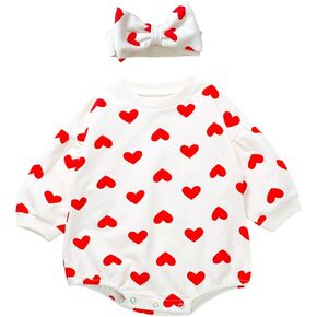 Baby Girl Sweatshirt Romper Oversized Pink Outfit Snowsuit Fleece Winter Clothes