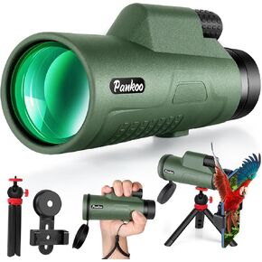 12x50 HD Monocular Telescope for Adults with Smartphone Adapter Tripod Hand Strap - High Power Monoculars Equipped with Large BAK4 Prism & FMC Lens - Suitable for Bird Watching Sports Hiking Traveling