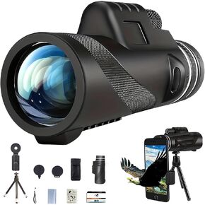 Stscope360 Monocular, STS Scope 360 Monocular Set High Powered with Phone Adapter & Tripod, for Stargazing Travelling Concert (40 * 60,Black)