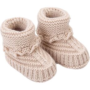 Baby Booties Newborns First Walkers Soft Knit Elegant Knit Baby Booties Comfortable Wearing for Infant Boy & Girl