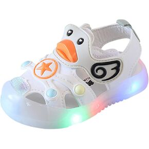 Light On LED Baby Shoes Children Breathable Mesh Cute Duck Sandals Soft Soled Kids Beach Casual Girl Boy Fashion Summer Shoes