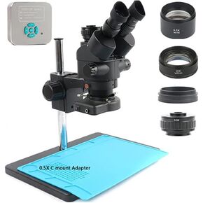 Microscope Kit 36MP 4K 1080p H_DMI USB Camera Camera Simul-Focal 3.5x-90x stereual Zoom Sterovice Microscople CTV Adapter Barlow Lens Microscoper (7-45x) in Kuwait