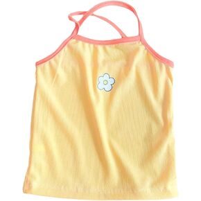 قميص طويل الأكمام للبنات Smmer Toddler Girls Cute Cartoon Print Camisole Tops Daily Wear Vacation Beach