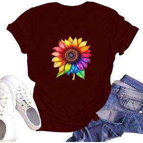 توبس الصيف النسائية بوهو للنساء المحملات العصرية 2025 أزياء ملابس المعلم قميص نيون للنساء in Kuwait