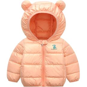Kids Boys Coats Winter Down Coats for Kids Baby Girls Light Puffer Padded Jacket 𝐁ear Hoods Dinosaur Infant