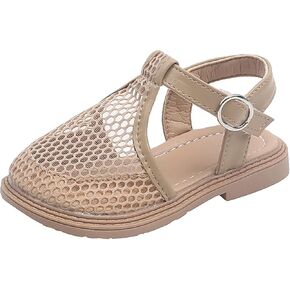 Girls' Mesh Sneakers Hollow Closed Toe Sandals Non Slip Daily Casual Shoes For Toddler Little Kid Big Girls Water Sandal