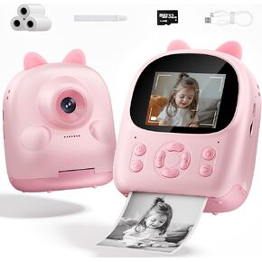 Kids Camera Instant Print Photos, Digital Instant Print Camera for Kids, Birthday Children Day Gifts for Girl Age 3-12, Fit Portable Toy for 3 4 5 6 7 8 9 10 Year Old Girl Boy- Blue