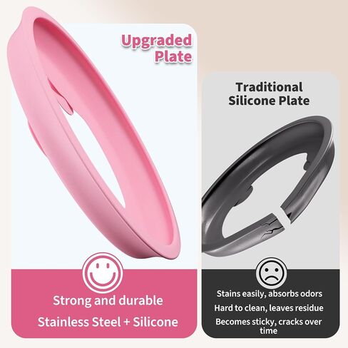 Stainless Steel Toddler Plate with Suction, 9" Divided Plates with Removable Silicone Sleeves for Kids, Non Toxic & BPA Free | Non Slip | Unbreakable Baby Snack Dishes Set of 2, Green & Orange in Saudi Arabia