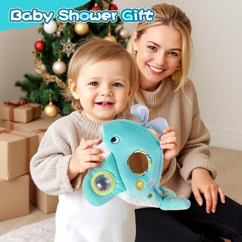 Koty Baby Toys 6-12 Months, Montessori Sensory Toys,My First Ocean Whale House Toy with 6 Sea Animals | Bell Shell, Squeaky Seahorse & Crinkle Paper | Baby Gift in Kuwait