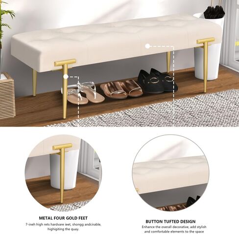 Large Round Waterproof Ottoman Coffee Table 2 Tier Oversized Button Tufted with Wooden Shelf Storage Farmhouse Upholstered Coffee Table Living Room Footstool Linen(Beige White) (style3) in Saudi Arabia