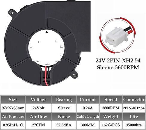 Commercial Air Blower Centrifugal Turbo Blower Centrifugal Dust Exhaust Fan Floor Dryer Adapter Radial Turbo Cooler(12 Dual Ball DC,2Pcs Fans) in Saudi Arabia