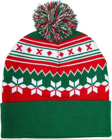 hoyuwak Red Beanie with Pom Pom Christmas Hat Winter Hat Knit Cap for Men Women Holiday Party Xmas Accessories Decoration in Kuwait