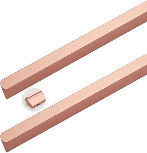 Wardrobe Door Handles,2pcs Rose Gold Aluminum Alloy Drawer Handles Furniture Handle,Cupboard knockers Bedroom Knobber for Dresser Door Levers(Hole spacing160mm) in Kuwait