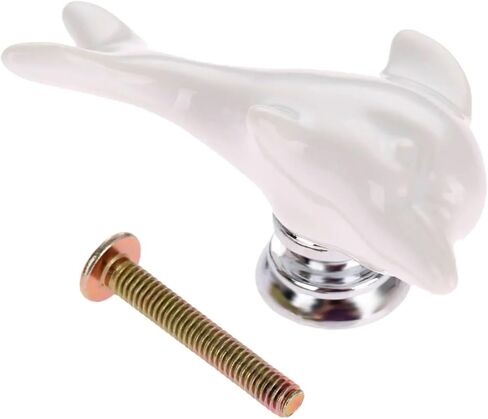Feng Guo 1pc Doorture Door Douriture Creative Dolphin Howning Ceramic+Zinc Alloy Child Room Cupboard Drainer Kitch Babinet Knobs & Handles (A) in Kuwait