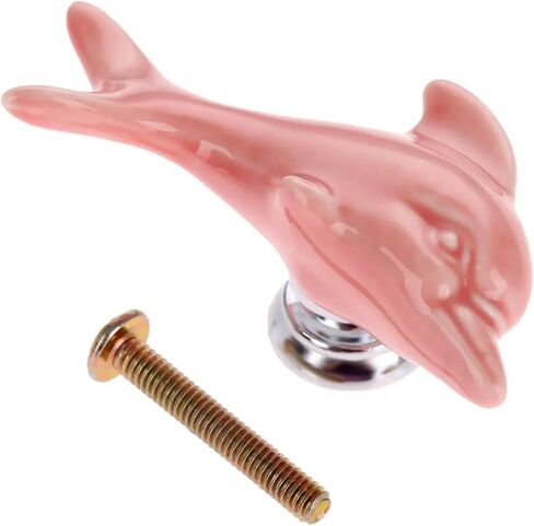 Feng Guo 1pc Doorture Door Douriture Creative Dolphin Howning Ceramic+Zinc Alloy Child Room Cupboard Drainer Kitch Babinet Knobs & Handles (A) in Kuwait