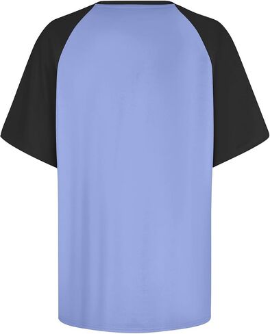 Short Sleeve Tops for Women Workout Jersey Shirts Baseball Style Raglan Tshirts Casual Color Block Tees in Saudi Arabia
