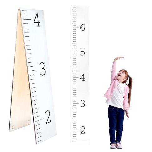 Morxy Wooden Growth Chart for Wall - 6.33 Feet Kids Height Ruler - Two Fold Height Measuring Board for Nursery, Bedrooms & Playrooms Décor - Easy to Install Child Growth Tracker (Plain sage) in Kuwait