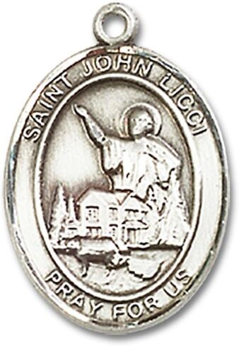 Bonyak Jewelry St. John Licci Hand-Crafted Oval Medal Pendant in Sterling Silver in Saudi Arabia