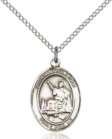Bonyak Jewelry St. John Licci Hand-Crafted Oval Medal Pendant in Sterling Silver in Saudi Arabia