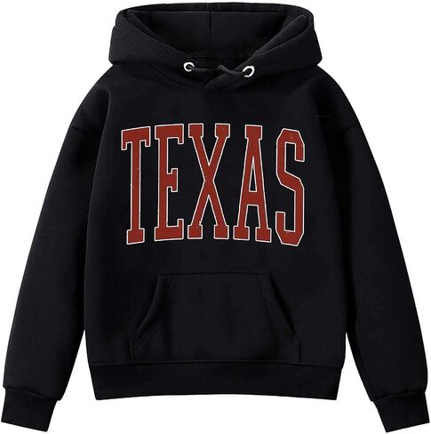 Texas Baby Girls' Graphic Hoodie Hooded Pull-On Sweatshirt Lightweight Hoodie Sweatshirt Shirts Fall Clothes 3-12 Years in Saudi Arabia