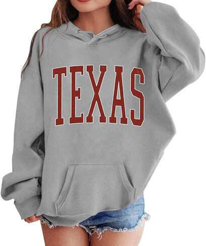 Texas Baby Girls' Graphic Hoodie Hooded Pull-On Sweatshirt Lightweight Hoodie Sweatshirt Shirts Fall Clothes 3-12 Years in Saudi Arabia