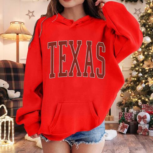 Texas Baby Girls' Graphic Hoodie Hooded Pull-On Sweatshirt Lightweight Hoodie Sweatshirt Shirts Fall Clothes 3-12 Years in Saudi Arabia