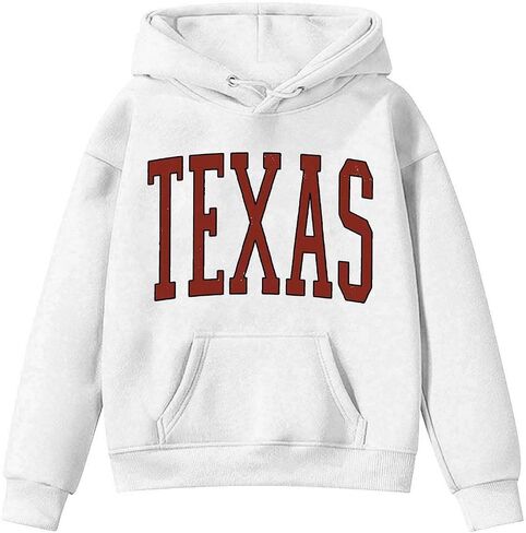 Texas Baby Girls' Graphic Hoodie Hooded Pull-On Sweatshirt Lightweight Hoodie Sweatshirt Shirts Fall Clothes 3-12 Years in Saudi Arabia